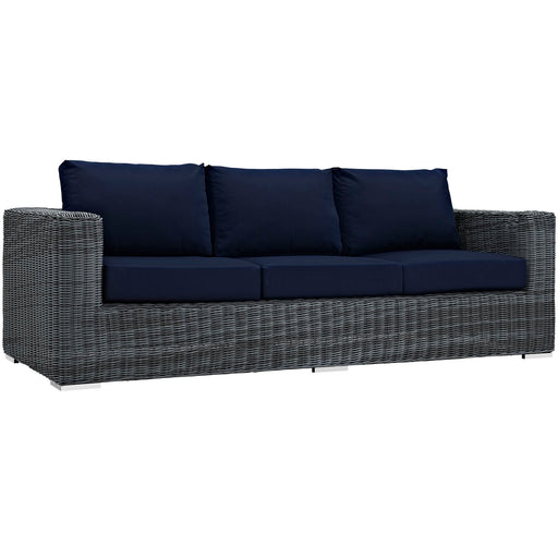 Summon Outdoor Patio Sunbrella® Sofa 1874-GRY-NAV