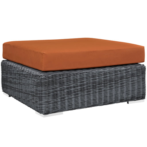 Summon Outdoor Patio Sunbrella® Square Ottoman 1875-GRY-TUS