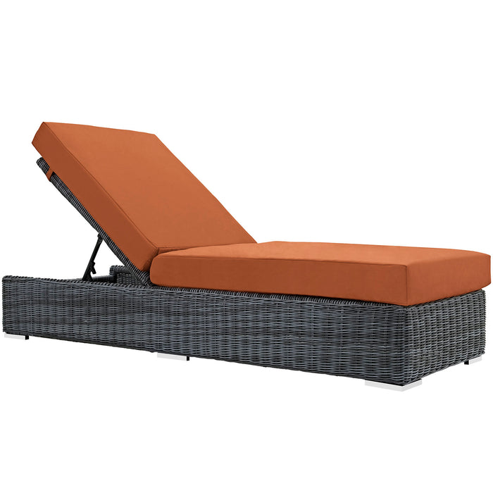 Summon Outdoor Patio Sunbrella® Chaise Lounge 1876-GRY-TUS