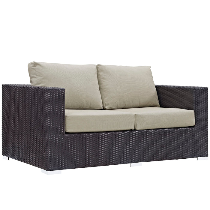 Convene Outdoor Patio Loveseat 1907-EXP-BEI