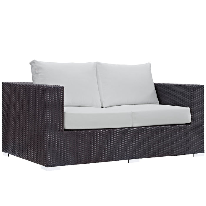 Convene Outdoor Patio Loveseat 1907-EXP-WHI