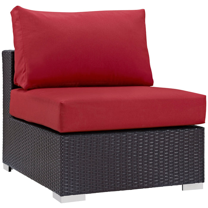 Convene Outdoor Patio Armless 1910-EXP-RED