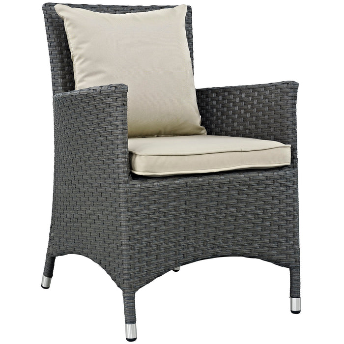 Sojourn Dining Outdoor Patio Sunbrella® Armchair 1924-CHC-BEI