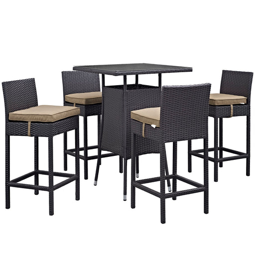 Convene 5 Piece Outdoor Patio Pub Set 1963-EXP-MOC-SET