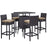 Convene 5 Piece Outdoor Patio Pub Set 1963-EXP-MOC-SET