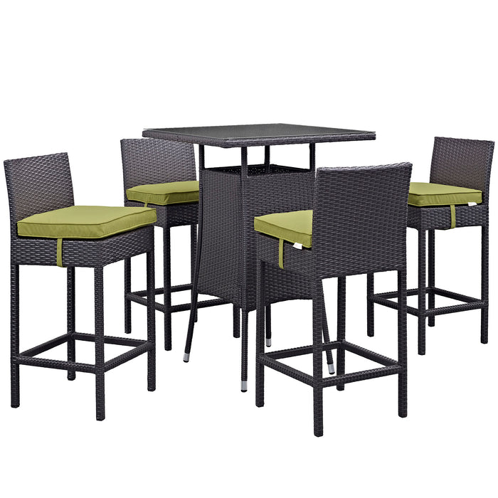 Convene 5 Piece Outdoor Patio Pub Set 1963-EXP-PESET