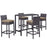 Convene 5 Piece Outdoor Patio Pub Set 1964-EXP-MOC-SET