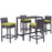 Convene 5 Piece Outdoor Patio Pub Set 1964-EXP-PER-SET