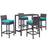 Convene 5 Piece Outdoor Patio Pub Set 1964-EXP-TRQ-SET