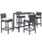 Convene 5 Piece Outdoor Patio Pub Set 1964-EXP-WHI-SET