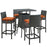 Sojourn 5 Piece Outdoor Patio Sunbrella® Pub Set 1967-CHC-TUS-SET