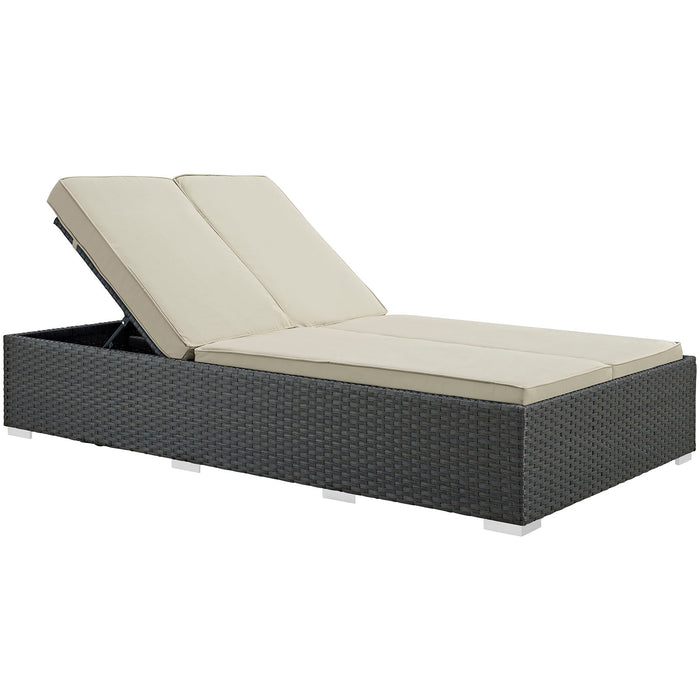 Sojourn Outdoor Patio Sunbrella® Double Chaise 1983-CHC-BEI