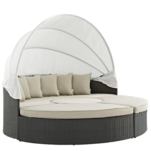 Sojourn Outdoor Patio Sunbrella® Daybed 1986-CHC-BEI-SET