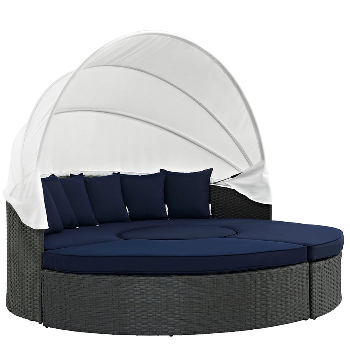 Sojourn Outdoor Patio Sunbrella® Daybed 1986-CHC-NAV-SET