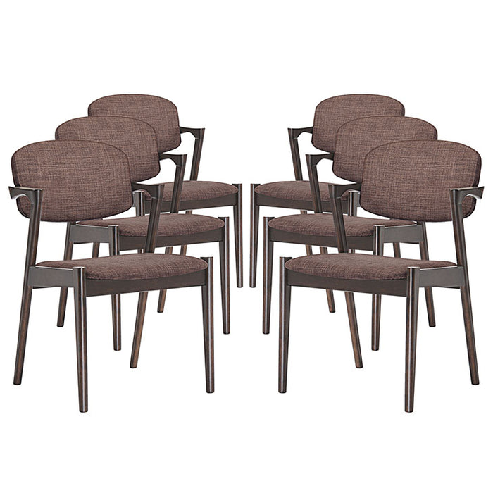 Spunk Dining Armchair Set of 6 1999-WAL-MOC-SET