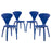 Vortex Dining Chairs Set of 4 2000-BLU-SET