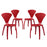 Vortex Dining Chairs Set of 4 2000-RED-SET