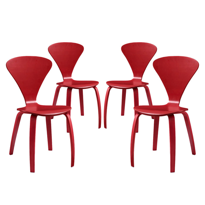 Vortex Dining Chairs Set of 4 2000-RED-SET