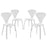 Vortex Dining Chairs Set of 4 2000-WHI-SET