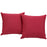 Convene Two Piece Outdoor Patio Pillow Set 2001-RED