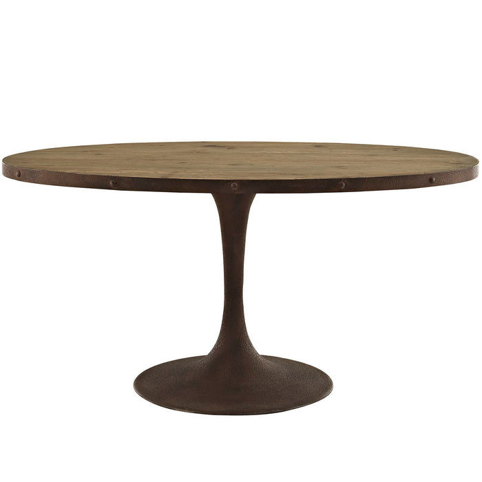 Drive 60" Oval Wood Top Dining Table 2008-BRN-SET