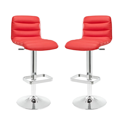 Ripple Bar Stool Set of 2 2011-RED-SET