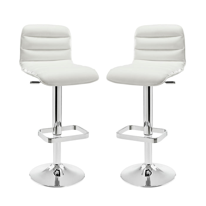 Ripple Bar Stool Set of 2 2011-WHI-SET