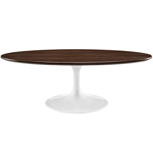 Lippa 48" Oval-Shaped Walnut Coffee Table 2020-WAL