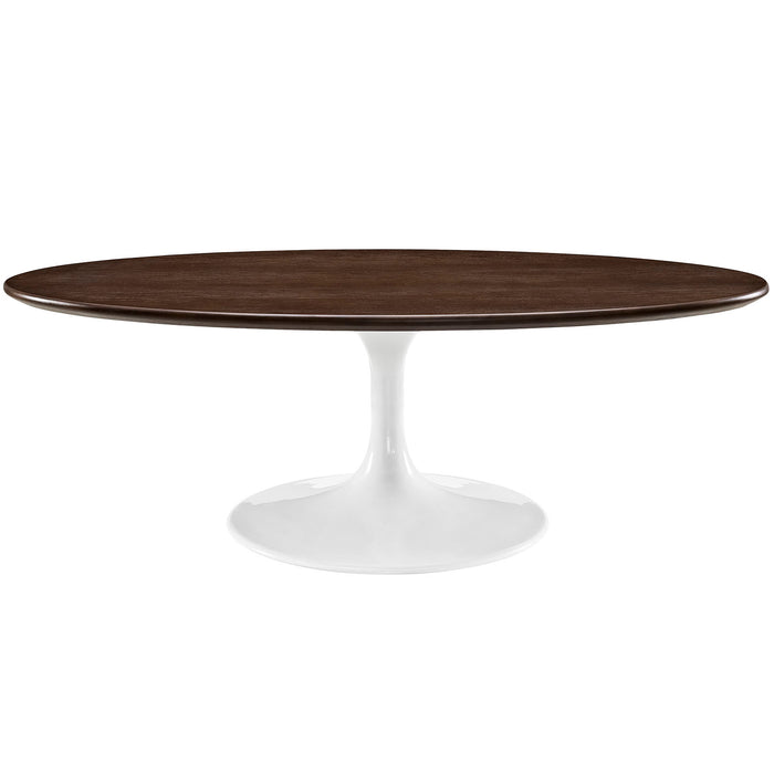 Lippa 48" Oval-Shaped Walnut Coffee Table 2020-WAL