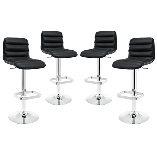 Ripple Bar Stool Set of 4 2023-BLK-SET