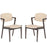 Spunk Dining Armchair Set of 2 2045-WAL-BEI-SET