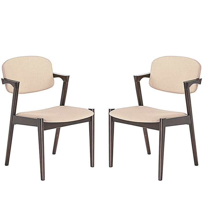 Spunk Dining Armchair Set of 2 2045-WAL-BEI-SET