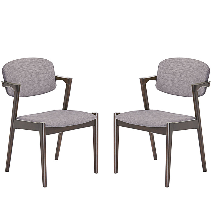 Spunk Dining Armchair Set of 2 2045-WAL-GRY-SET