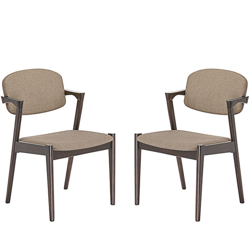 Spunk Dining Armchair Set of 2 2045-WAL-LAT-SET