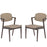 Spunk Dining Armchair Set of 2 2045-WAL-LAT-SET