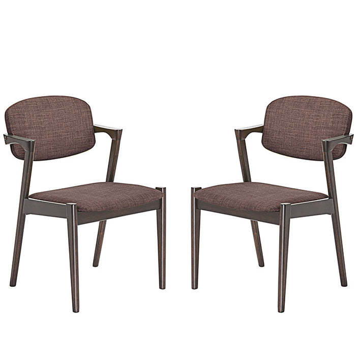 Spunk Dining Armchair Set of 2 2045-WAL-MOC-SET