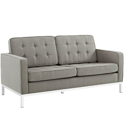 Loft Upholstered Fabric Loveseat 2051-GRA