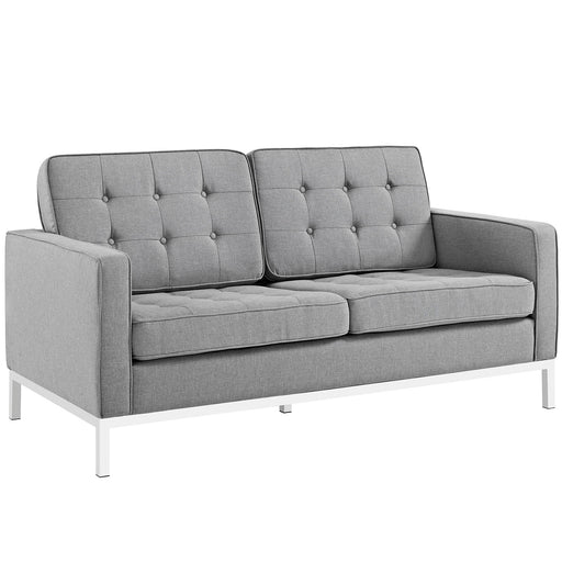 Loft Upholstered Fabric Loveseat 2051-LGR