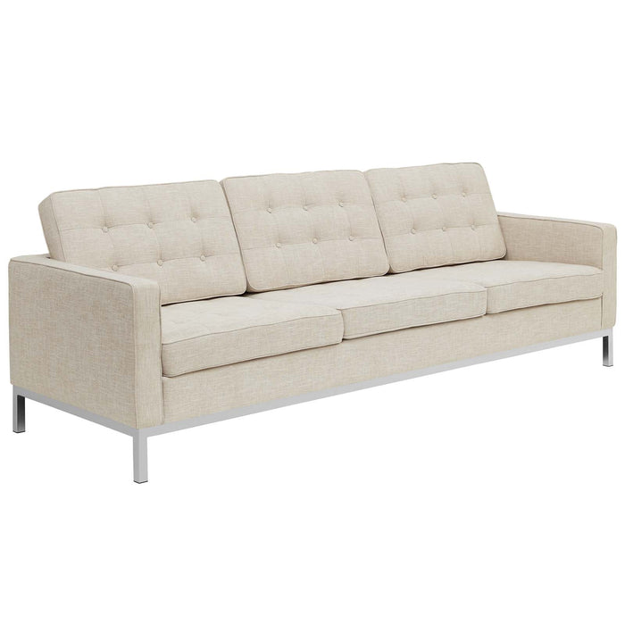 Loft Upholstered Fabric Sofa 2052-BEI