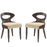 Transit Dining Side Chair Set of 2 2058-WAL-BEI-SET