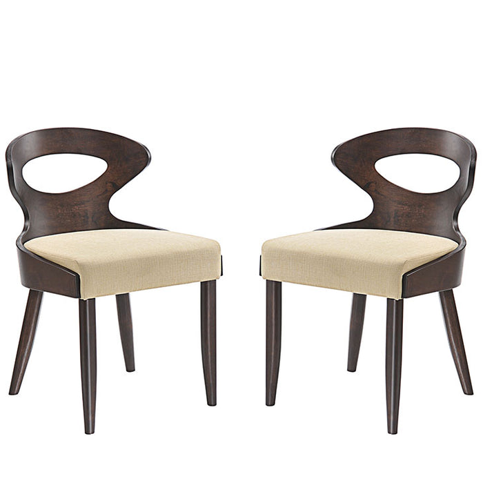 Transit Dining Side Chair Set of 2 2058-WAL-BEI-SET