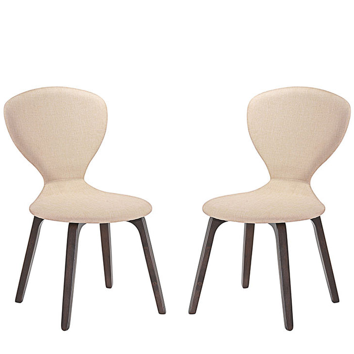 Tempest Dining Side Chair Set of 2 2060-WAL-BEI-SET