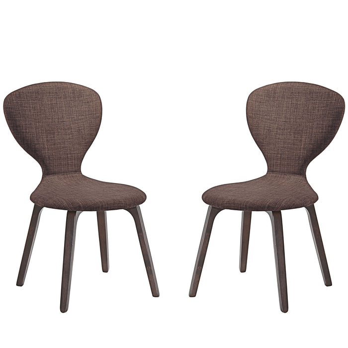 Tempest Dining Side Chair Set of 2 2060-WAL-BRN-SET