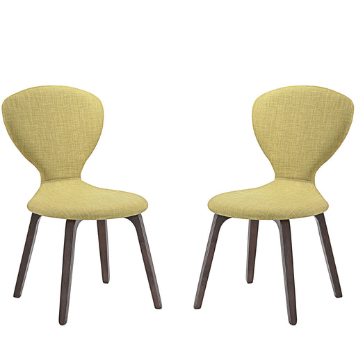 Tempest Dining Side Chair Set of 2 2060-WAL-GRN-SET