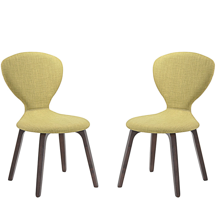 Tempest Dining Side Chair Set of 2 2060-WAL-GRN-SET