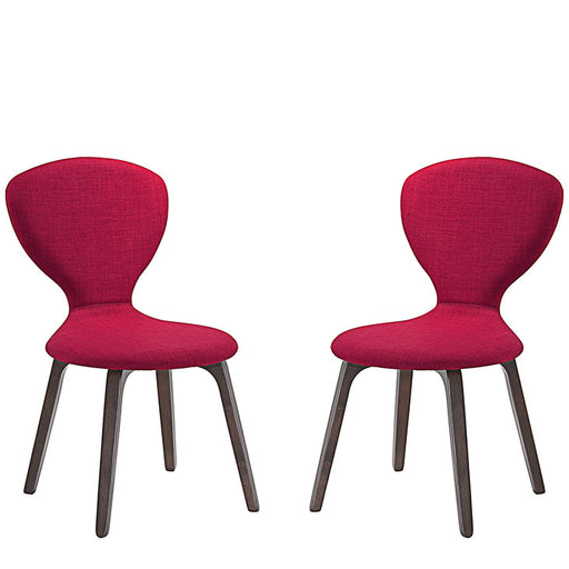 Tempest Dining Side Chair Set of 2 2060-WAL-RED-SET