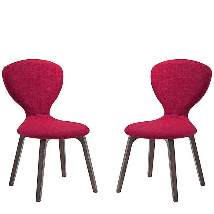 Tempest Dining Side Chair Set of 2 2060-WAL-RED-SET