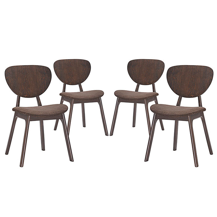 Murmur Dining Side Chair Set of 4 2063-WAL-BRN-SET