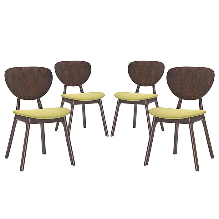 Murmur Dining Side Chair Set of 4 2063-WAL-GRN-SET