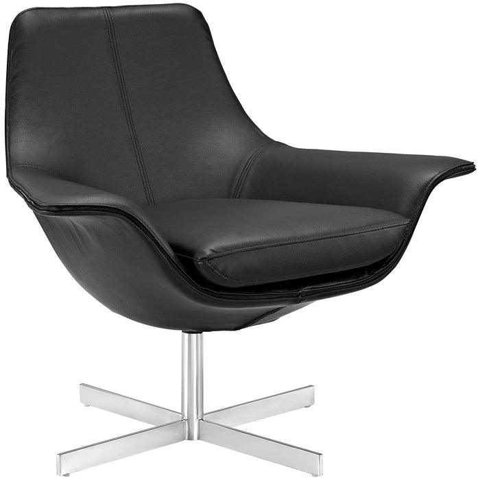 Release Bonded Leather Lounge Chair 2073-BLK